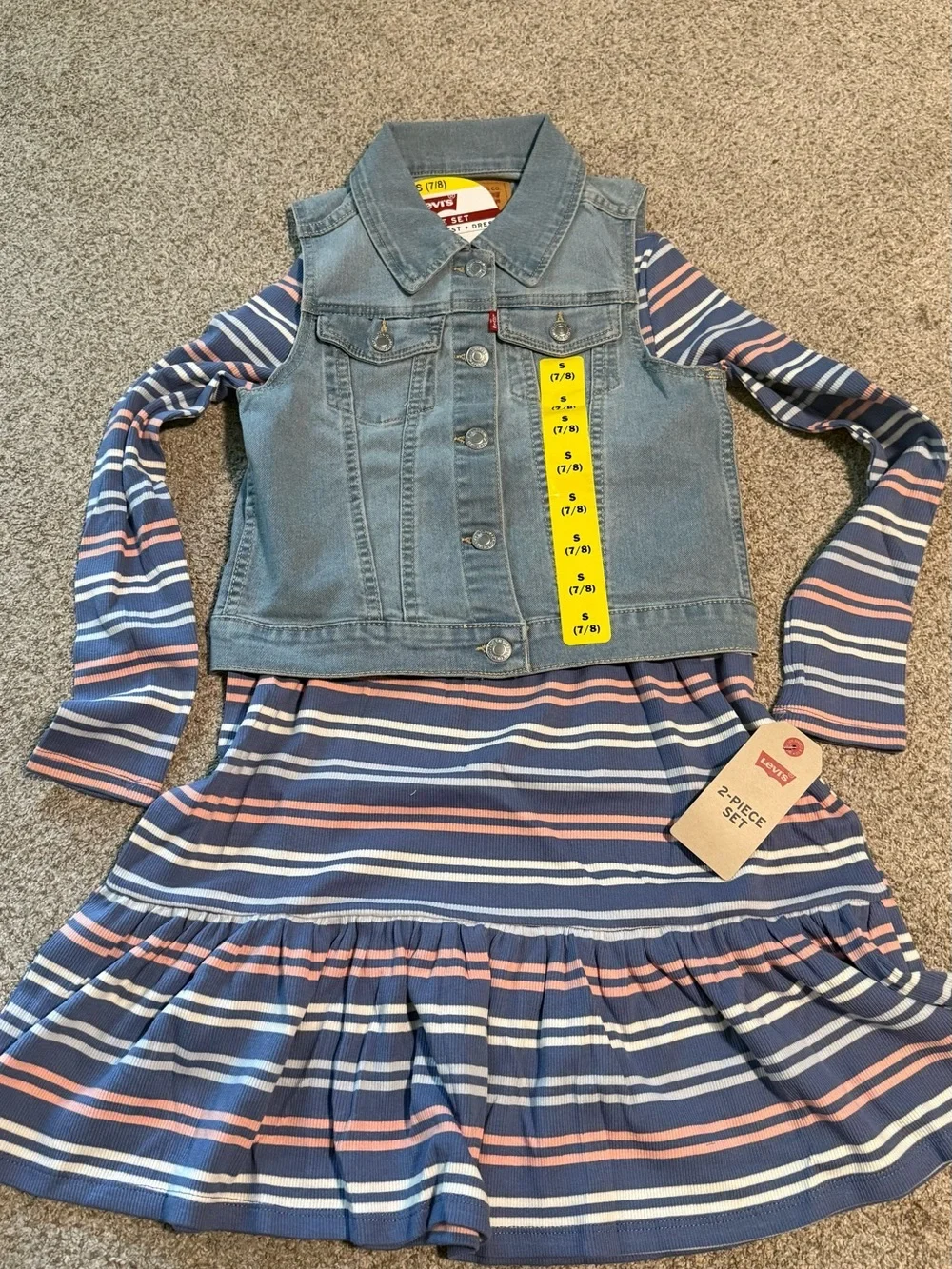 Levi's Youth Girls 2-Piece Assorted Dress Dark Blue